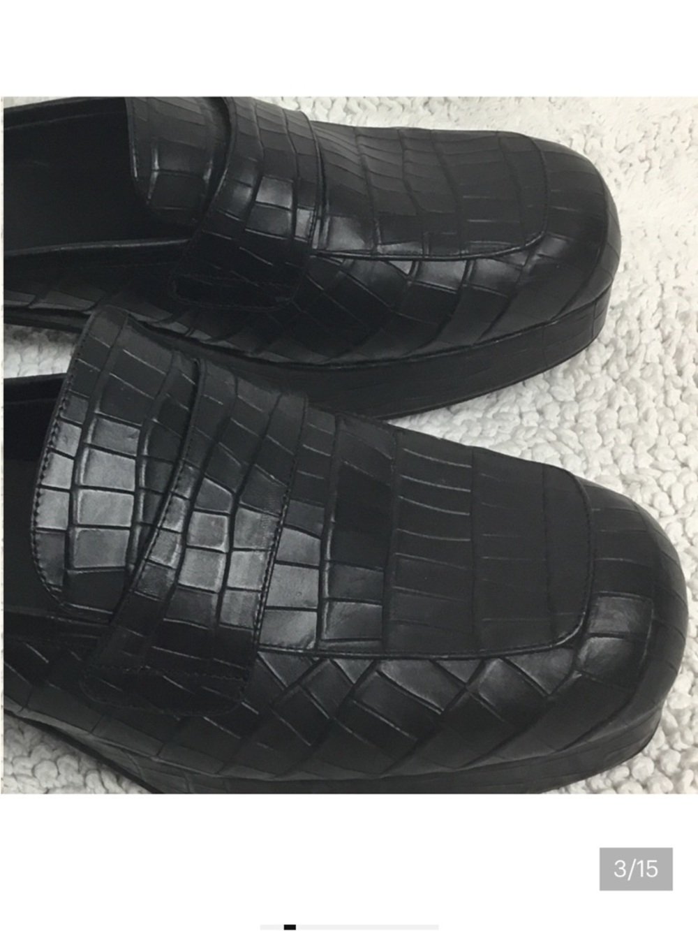 Jeffrery Campbell Leather Faux Alligator Mules size 10